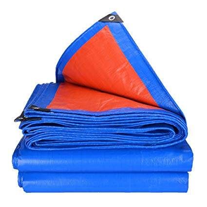 Canvas PE Tarpaulin Blue Orange [Various Size]