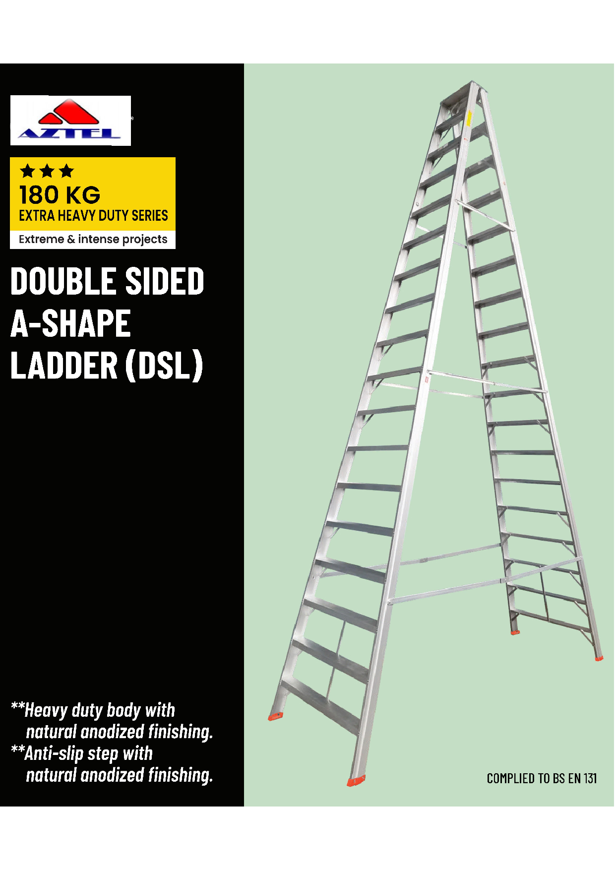 Fiber Optic Malaysia EN131 DOUBLE SIDED SAFETY LADDER 12 STEPS