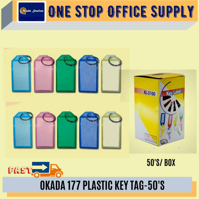 Plastic Key Tag Square (20 in 1) /Okada /Key Tag /Plastic Key Tag /Square Key Tag /Okada Key Tag /Okada Plastic Key Tag