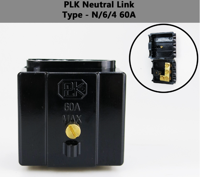 PLK N6/4_N6/10_N6/10P [60A/100A] NEUTRAL LINK (BLACK)