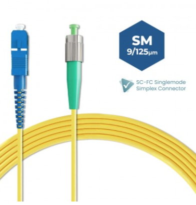 SC/UPC-FC/APC SINGLEMODE SIMPLEX FIBER OPTIC PATCH CABLE 5M 15M