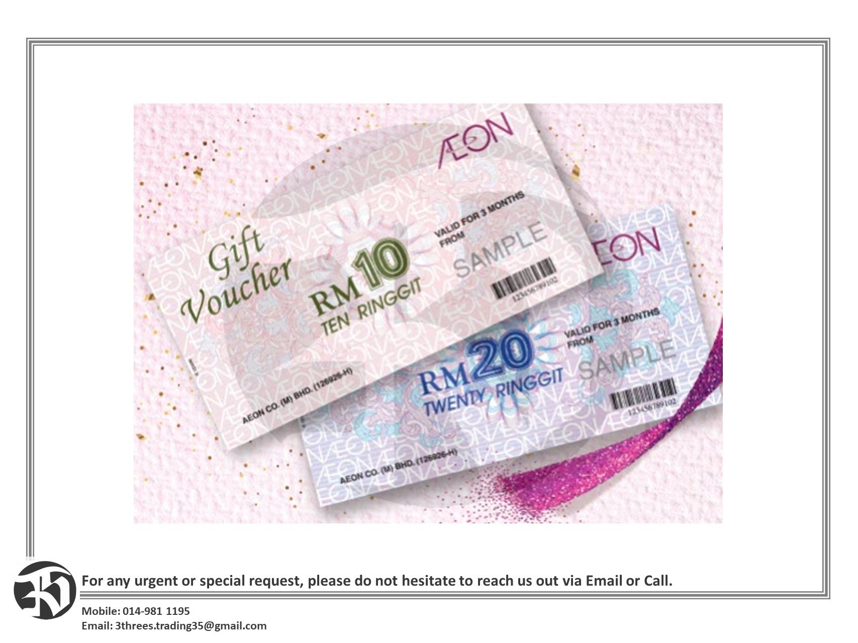 AEON Gift Voucher RM10/RM20