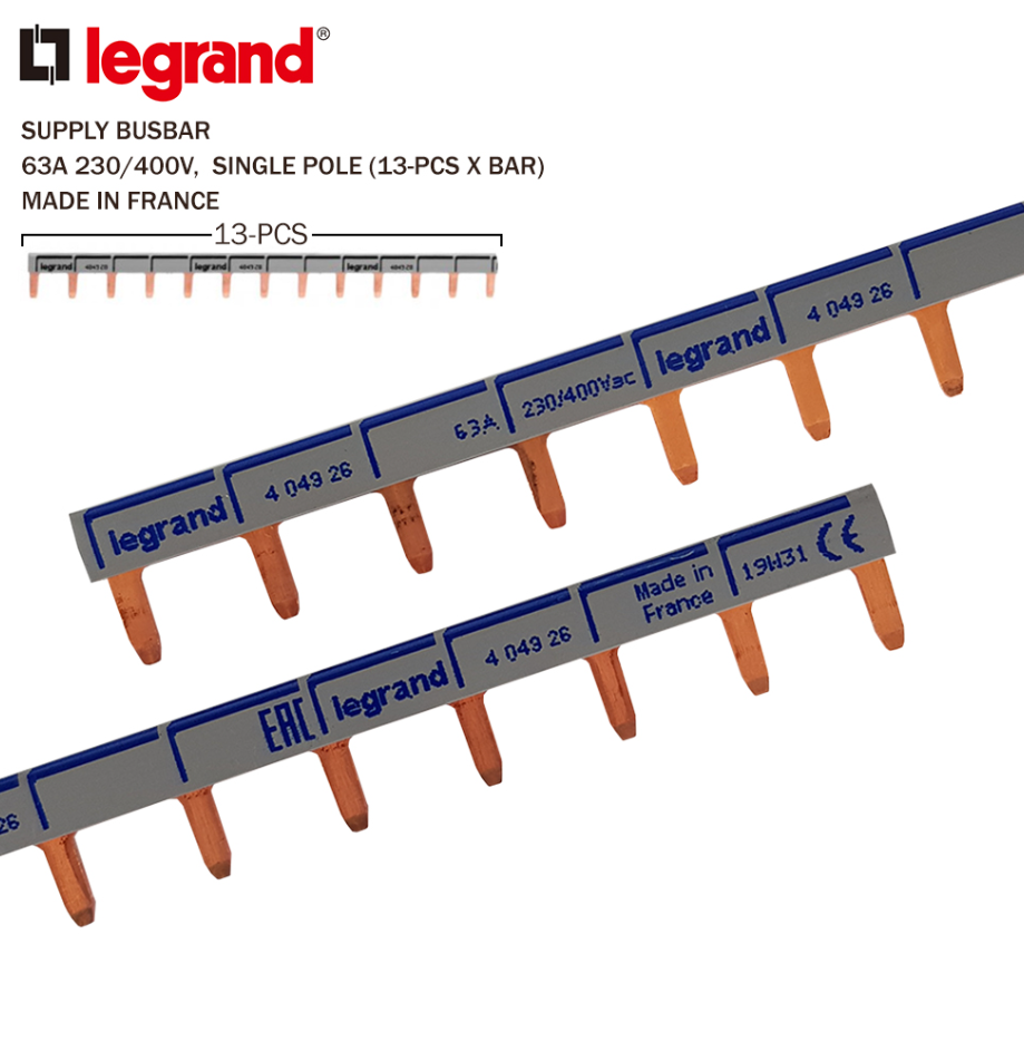LEGRAND - MCB SUPPLY BUSBAR (13-PCS)