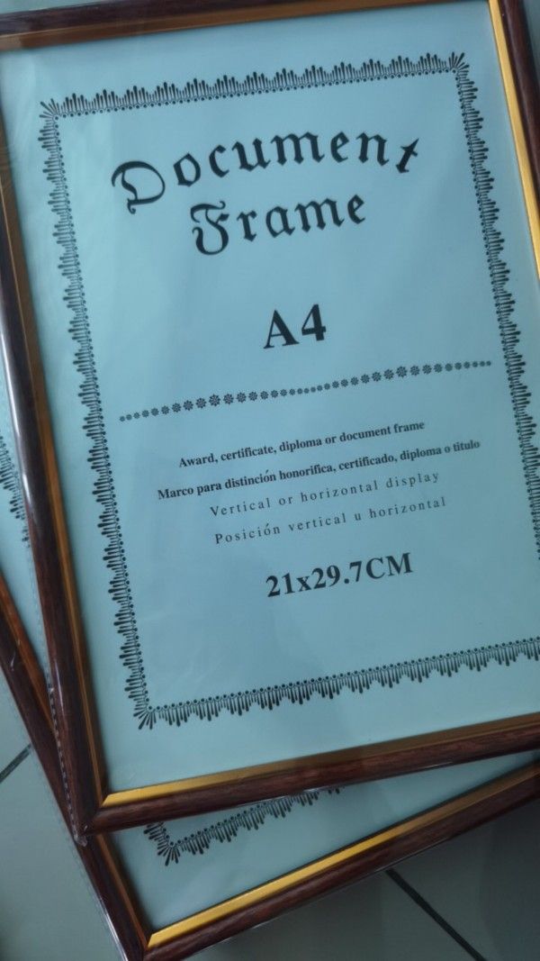 QS Frame Certificate A4