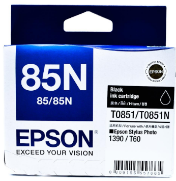 Genuine Malaysia Epson Warranty - EPSON 85N BLACK INK C13T122100