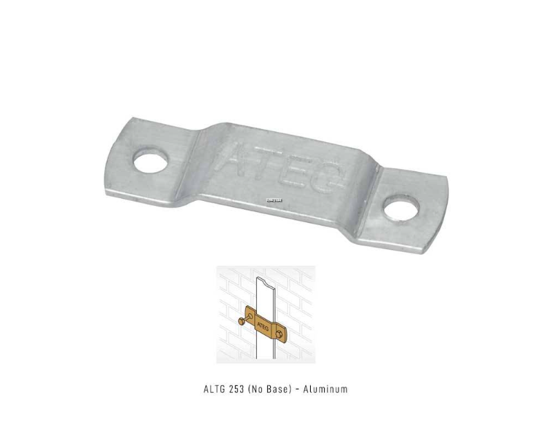 ATEG ALTG253 LIGHTNING CONDUCTOR FIXING TAPE CLIP 25 X 3MM ALUMINUM WITHOUT BASE