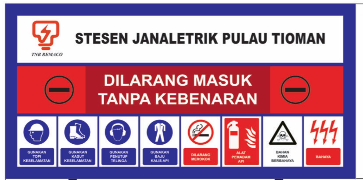 Signage / Signboard DILARANG MASUK TANPA KEBENARAN