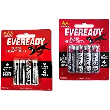 EVEREADY AA & AAA BATTERY 4'S/8'S/12'S