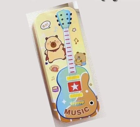 Cute Design Steel Pencil Case Double Layer for Kid / Children metal hadiah sekolah pdpr gift school gift 1pcs ZL107 Brown Capybara Y-PCST-107-KK