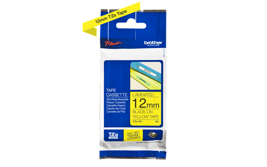 Brother TZe-631 Black on Yellow (12mm) Tapes