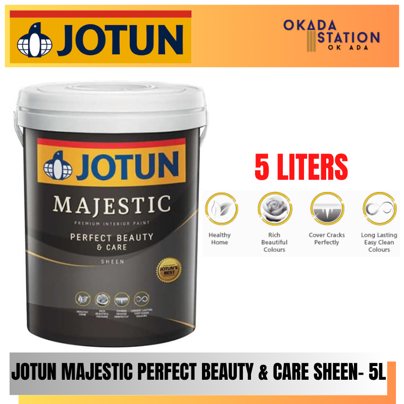 Jotun Paint / 5L / 5 LITER / Interior Paint / Majestic Perfect Beauty and Care SHEEN / Waterbased Paint / Cat Dalaman / Cat Air / Cat