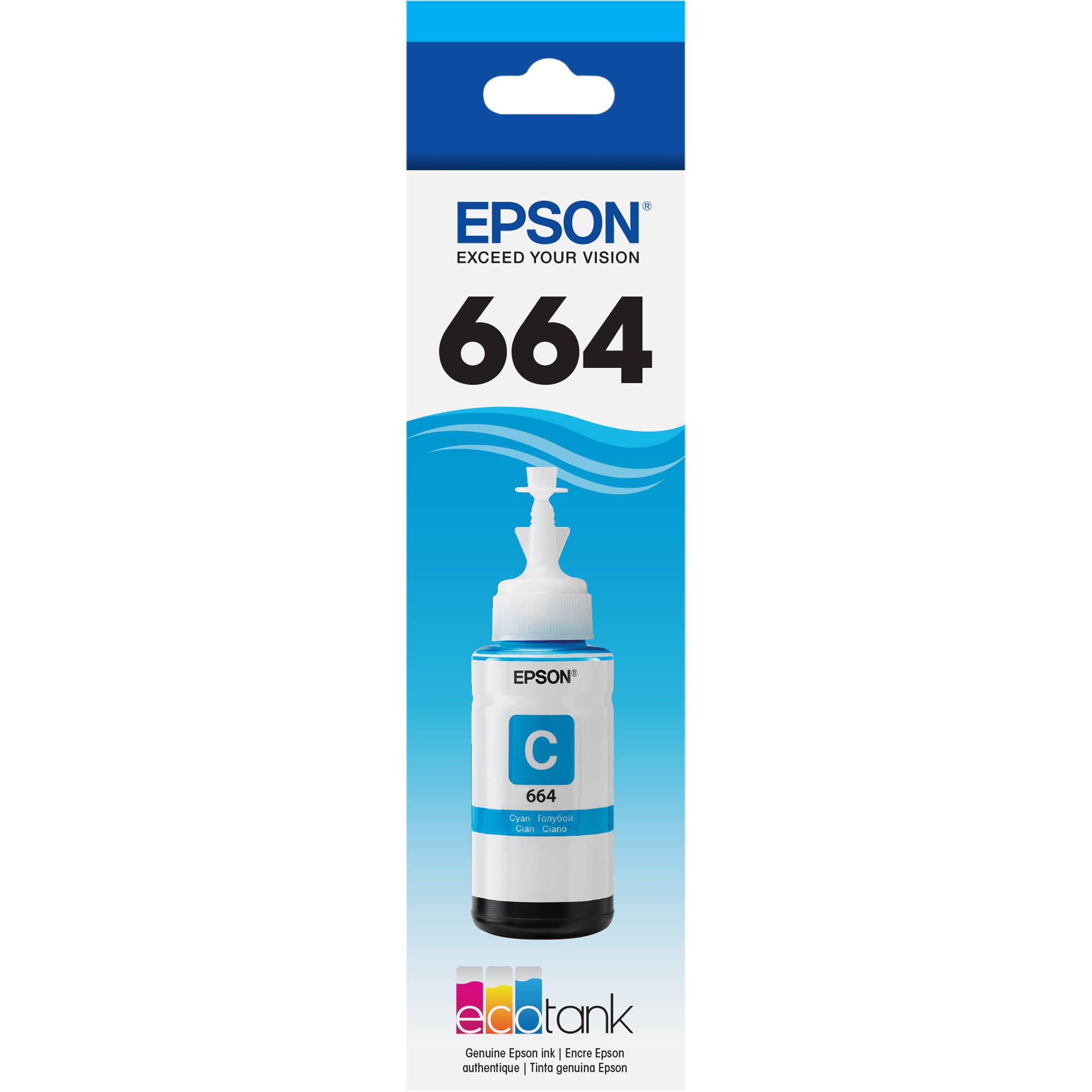Epson Ink Bottle T664 Cyan