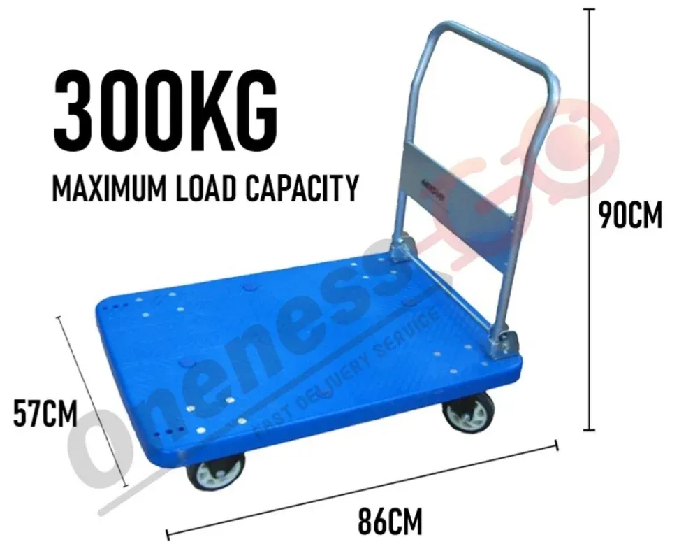 PVC Platform Hand Truck Trolley - Heavy Duty/ foldable trolley max cap.300kg