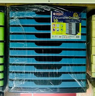 DD8855-NISO 10 TIER D.DRAWER (BLUE,GREEN, PINK)