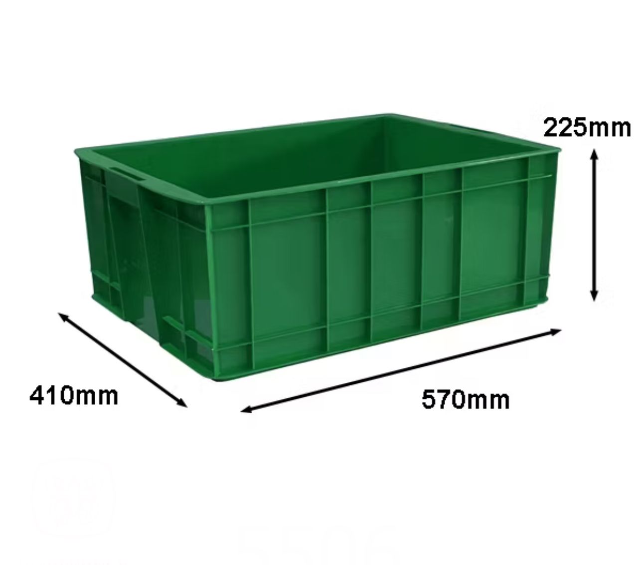 Container Heavy Duty Crate / Stackable Container / Industrial Crate / Plastic Container / Storage Box 410mm x 570mm x 225mm
