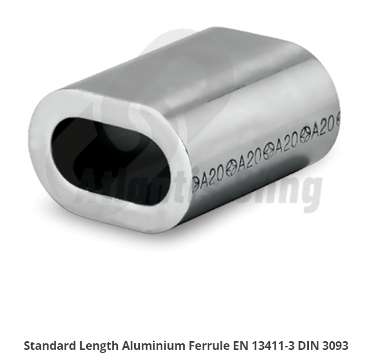 STANDARD LENGTH ALUMINIUM FERRULE EN 13411-3 DIN 3093