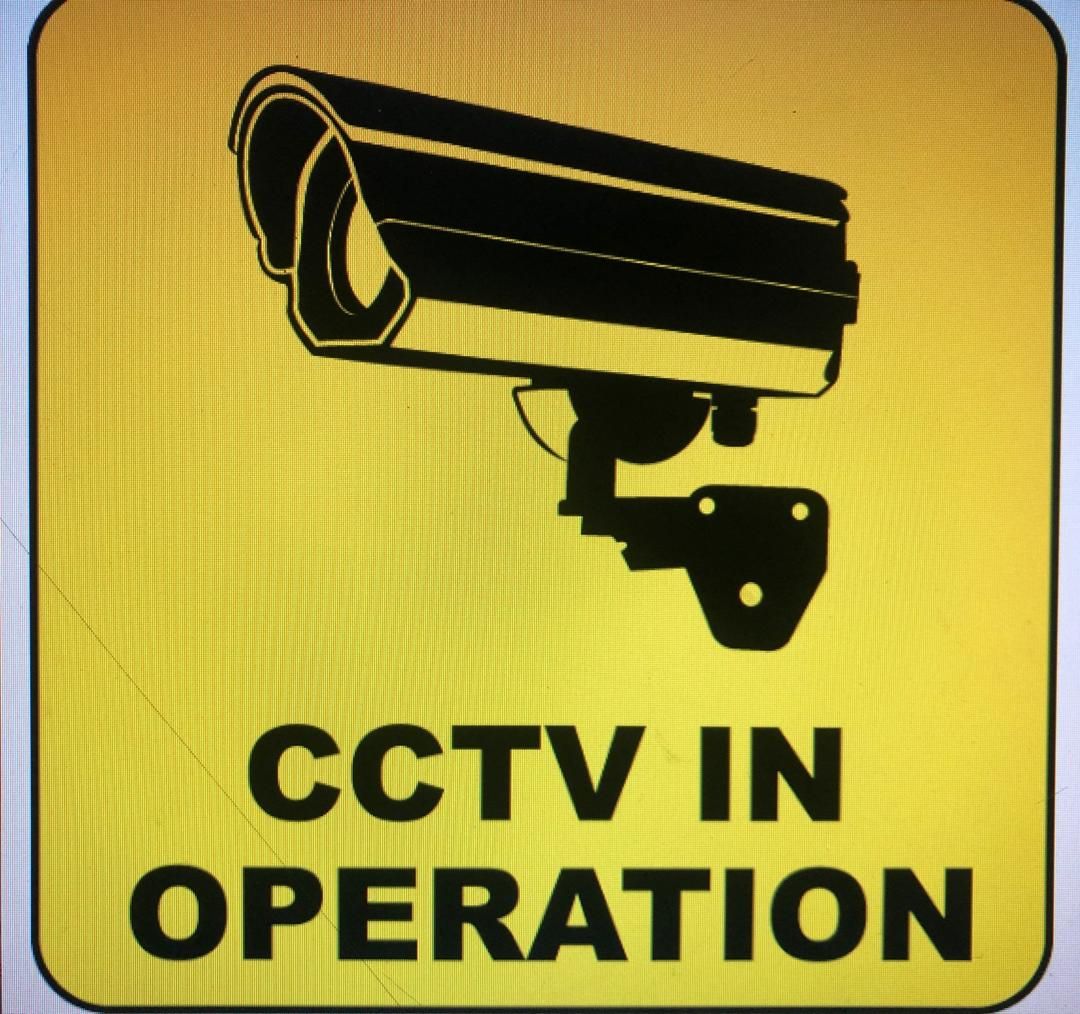 QP Signage CCTV In Operation 8" x 8" Custom Made