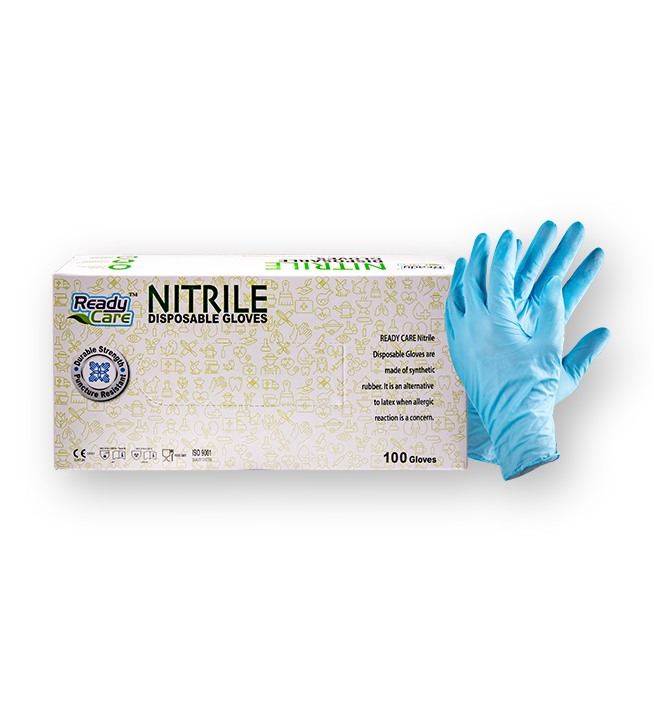 Nitrile Disposable Gloves - 100 pcs / Nitrile Glove / Sarung Tangan Pakai Buang # Single Use # Powder Free # Latex Free # Hygienic Material # Hospital Standard # RS1538 ( KTT : 1 Kotak @ 100 pcs )