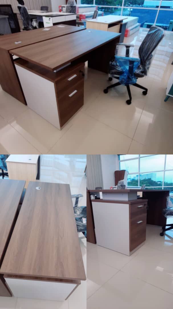 *1400MM x600MM SINGLE OFFICE TABLE SET COME WITH CHAIR (WITH VARIANTS OF ADDITIONAL ITEM)