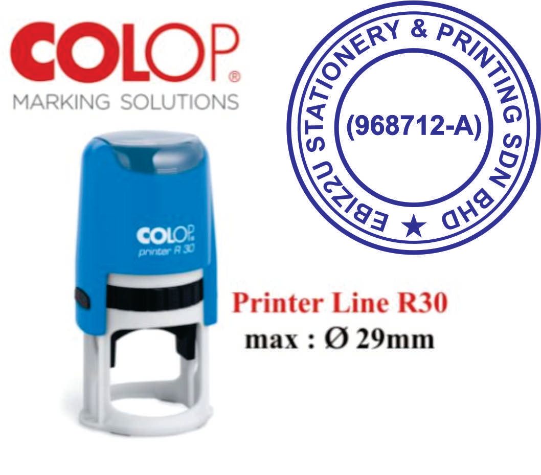 COLOP R30 Self-Inking Rubber Stamp-29mm