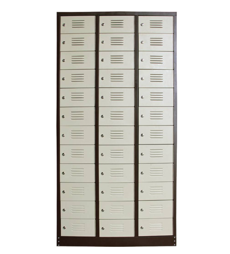 STERLING 36 COMPARTMENT STEEL LOCKER WITH STEEL SWINGING DOOR C/W CAMLOCK (SCM-0003)
