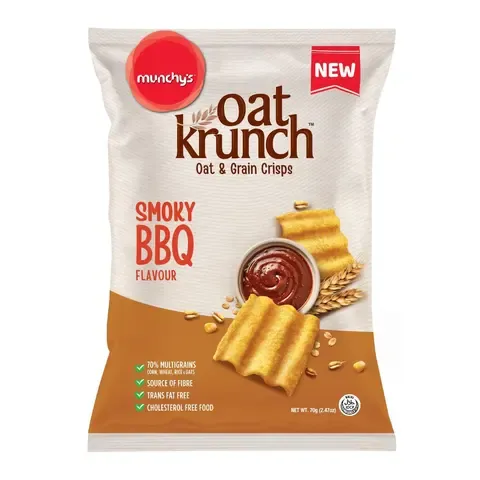 Loose Pack 12pcs x 70g Oat Krunch Oat & Grain Crisps Smoky BBQ