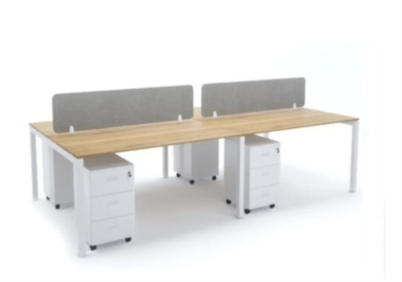 POPPET - FEMALE COUPLER  MODEL: CCA WAREHOUSE - Workstation Set (Table (4) & partition set), Mobile Pedestal (4) & High Back Mesh Chair (1)