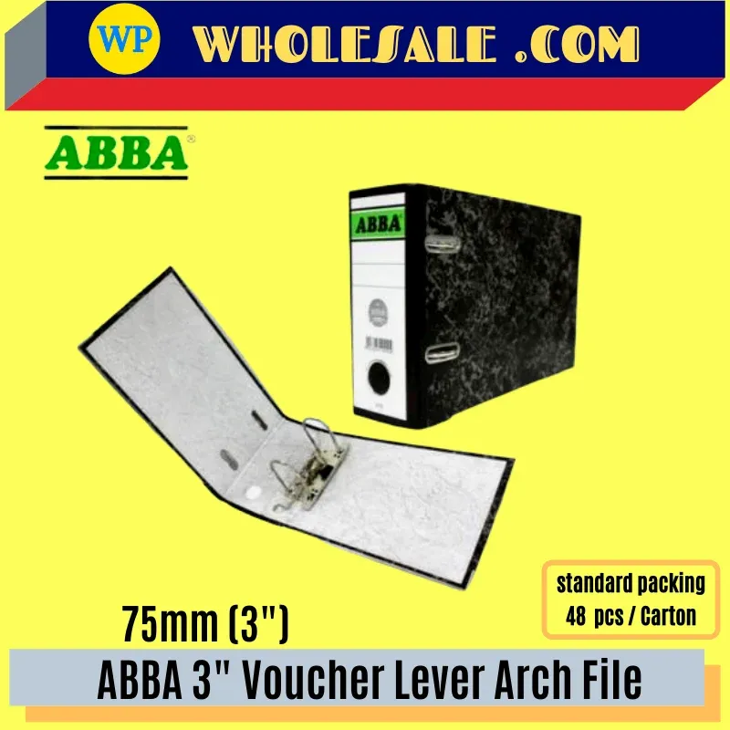 ABBA 3" VOUCHER FILE / File / Voucher file / 3" Inch File / Filing Document / ABBA 3" File / Arch File / ABBA 3" VOUCHER FILE