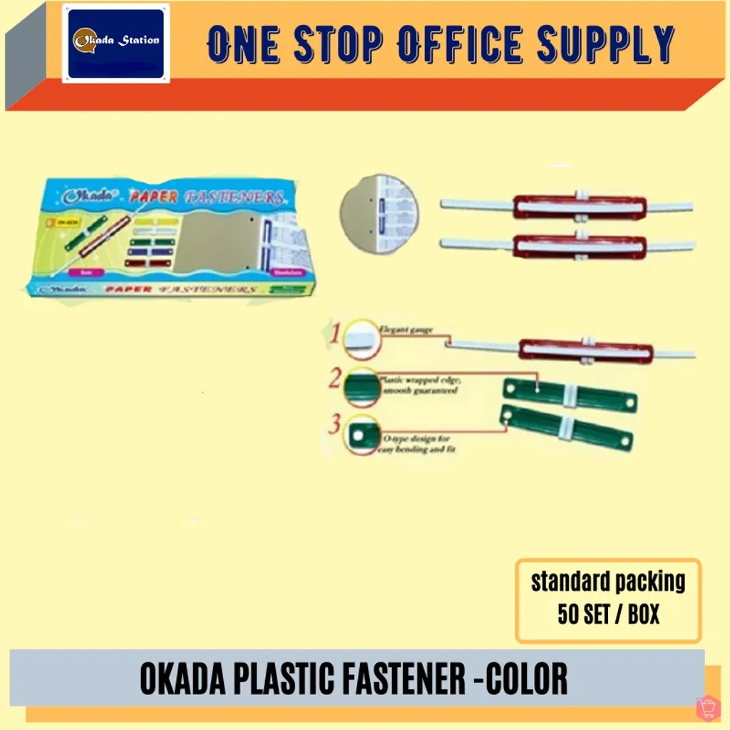 FASTENER /Okada /Fastener /Plastic Fastener /Paper Fastener /Okada Plastic Fastener
