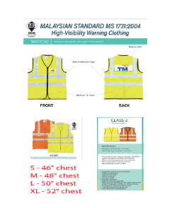 Safety Vest TM MS 1731: 2004 Class 2