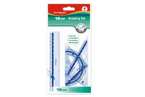 KEYROAD DRAWING SET 15CM 4PCS/SET