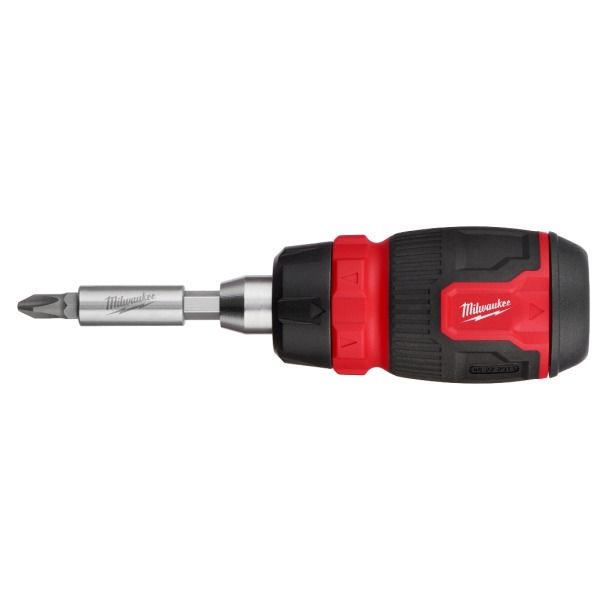 MILWAUKEE 8-in-1 Ratcheting Compact Multi-Bit Screwdriver