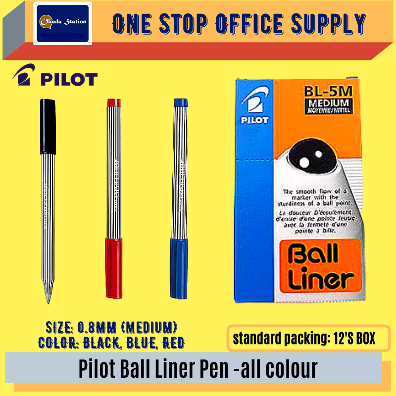 PILOT BL-5M BALL LINER ALL COLOUR / Pilot / Ball Liner / Pilot BL-5M / Pilot Ball Pen / Pilot Ball Liner Gel Pen