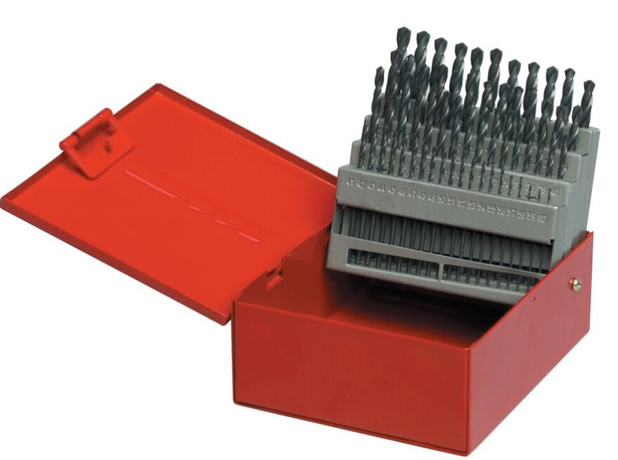 Sherwood Jobber Drill Sets, Standard Length, Gauge, High Speed Steel, Set Of 60 SHR0258880K