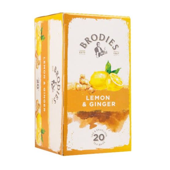 Boncafe Brodies Lemon & Ginger Tea 40 Boxes X 20s X 2g