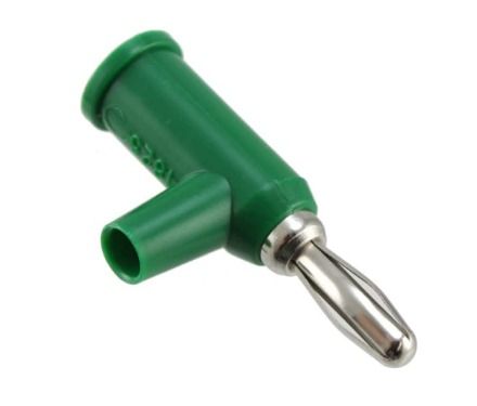 Fluke PJKPL 1825-5 Banana Plug With Safety Collar, Solderless, 10 Pcs, Green