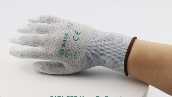 Sata ESD PALM DIPPED GLOVES 8” (ANTI-STATIC)