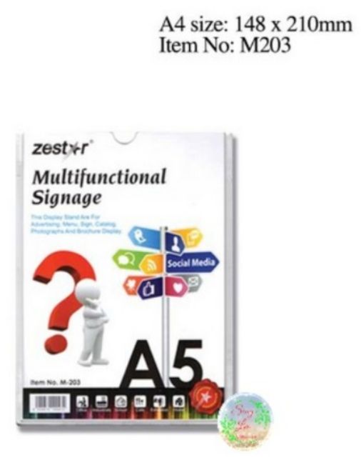 Ocha Multi Function Signage (A4 Size) & A5 size