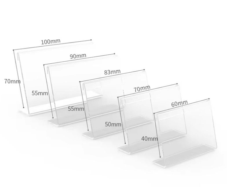 L SHAPE ACRYLIC STAND -ALL SIZE (A6)(A5)(A4) / Zestar / Acrylic Stand / L Shape Acrylic Stand / 90 x 55mm / A4 / A5 / A6