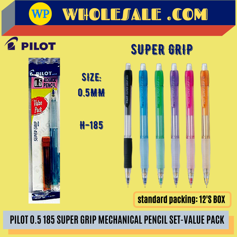 PILOT 0.5 MM 185 MACHANICAL PENCIL SET-VALUE PACK / Pilot / Machanical pencil / 0.5mm / Super Grip / Pilot 0.5mm 185 Machanical pencil