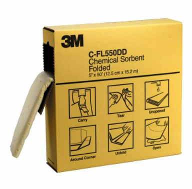 *3M™ Chemical Sorbent Folded C-FL550DD, 127 mm x 15.2 m, Price per Box
