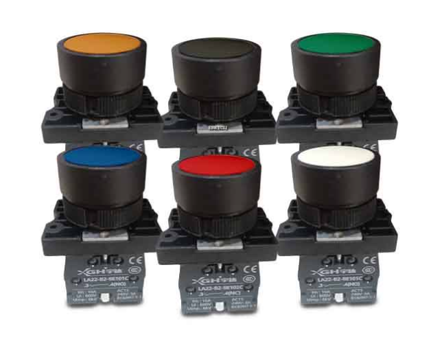 XGH FLUSH BUTTON LA22-B2 SERIES PUSH BUTTON SWITCH