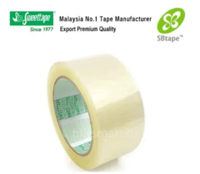 Sweettape Pioneer OPP Tape (48MM X 90Y X 43 MICRON) Clear / Brown Packing Tape