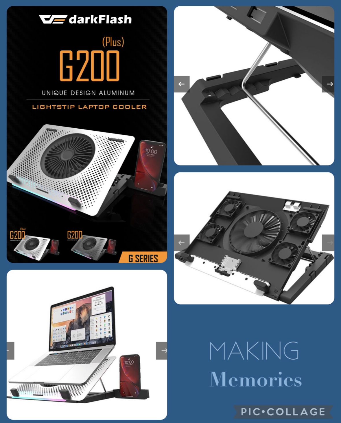 Dark Flash G200 Plus Lightstrip Laptop Stand Cooler