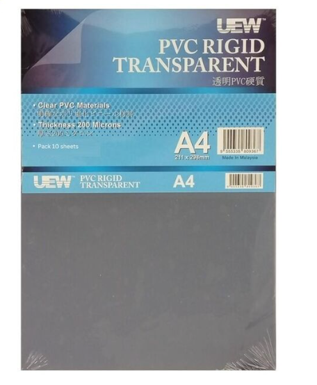 UEW Rigid PVC Sheet A4 U-1790 10's