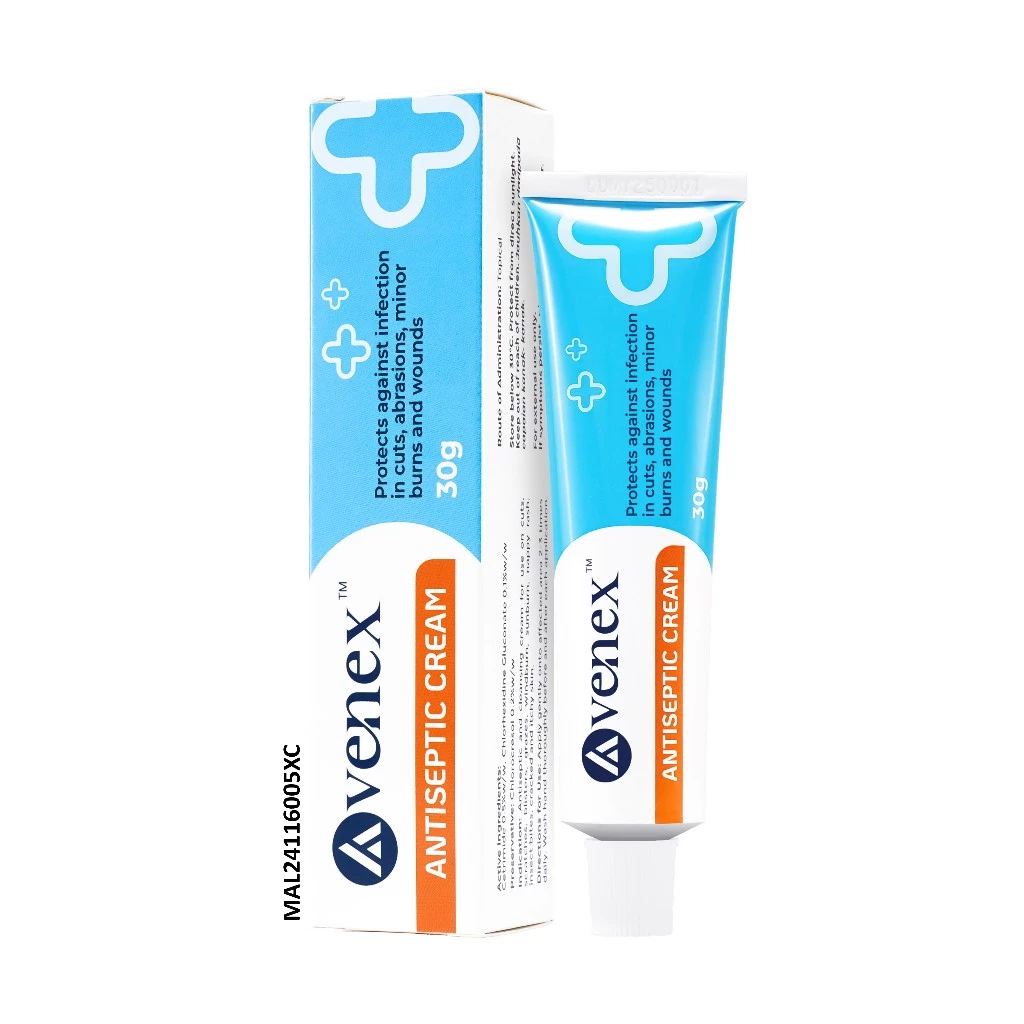 Avenex Antiseptic Cream 30g (For Cuts, Abrasions, Minor Burns and Wounds)