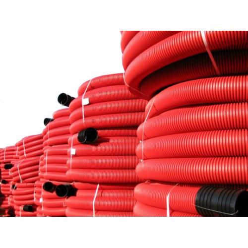 Resintech HDPE Double Wall Corrugated Underground Cable Protection Pipe 150MM (D) x 30M (L) with Double End Socket (COIL)
