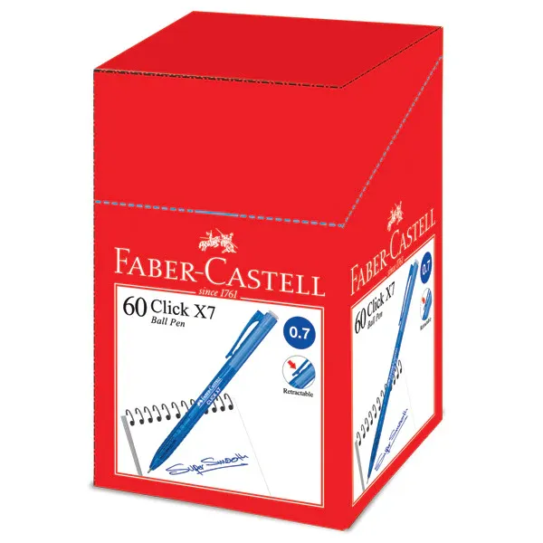 FABER CASTELL BALL PEN CLICK X7 0.7 BLUE