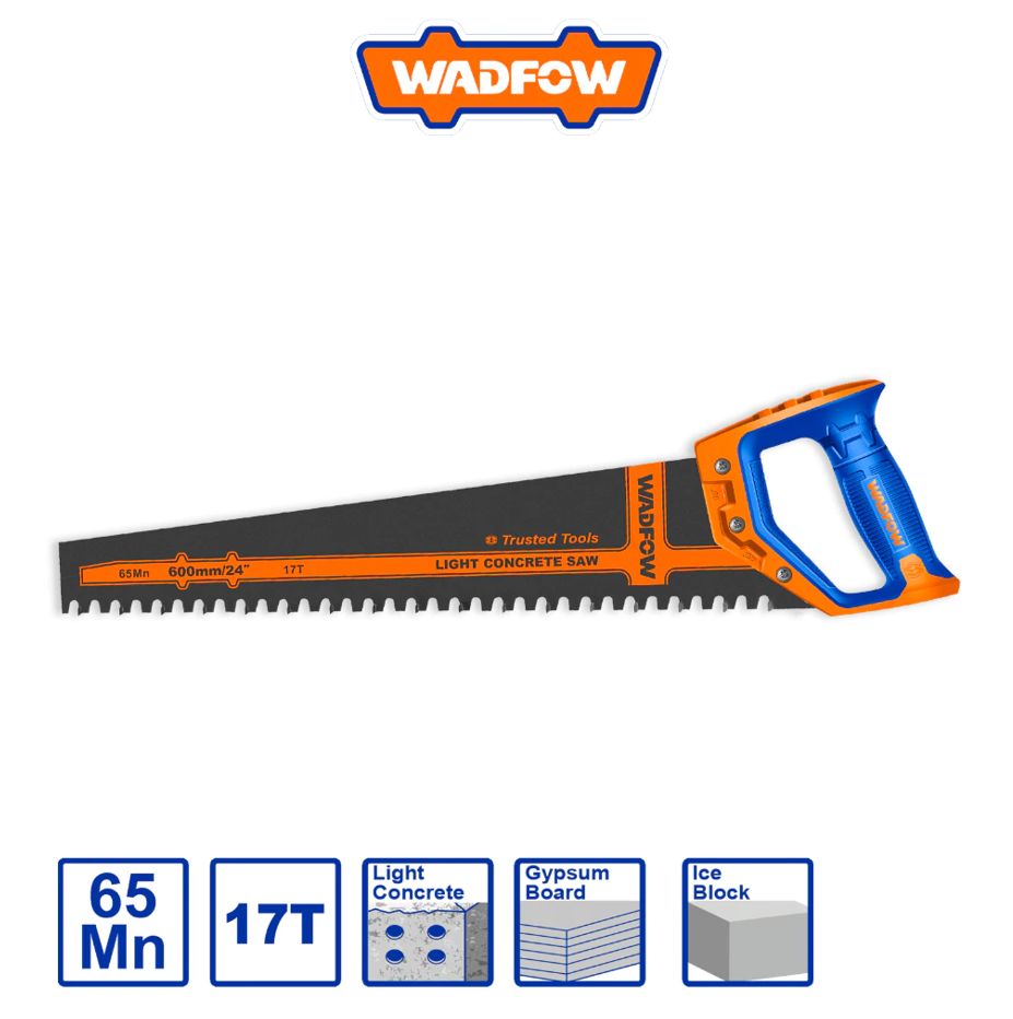 WADFOW LIGHT CONCRETE SAW (24", 14 TPI) ELECTROPHORETIC SURFACE COATING (WHW9124)