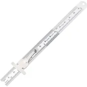 150mm/6" RUSTLESS RULE &CLIP ROUND END